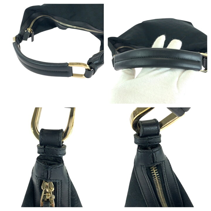 楽天市場】美品 GUCCI グッチ ブラック 黒 ゴールド金具 GGキャンバス