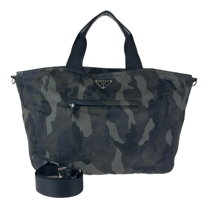 楽天市場】美品 PRADA プラダ テスート カモフラ 三角ロゴプレート 