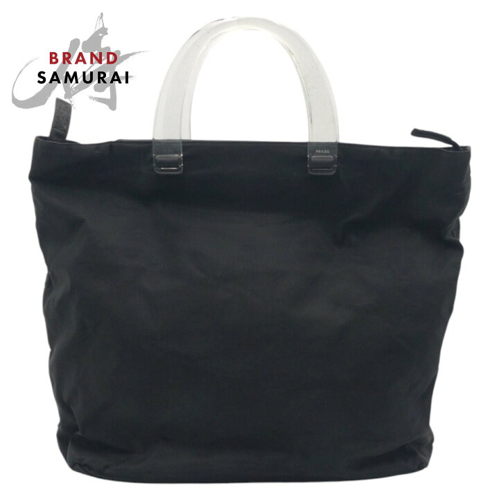 楽天市場】美品 PRADA プラダ テスート 三角ロゴ ブラック 黒 ナイロン 