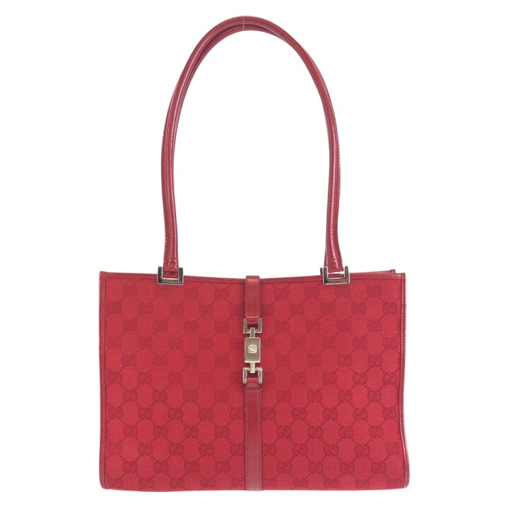 楽天市場】GUCCI グッチ ジャッキー レッド シルバー金具 GGキャンバス