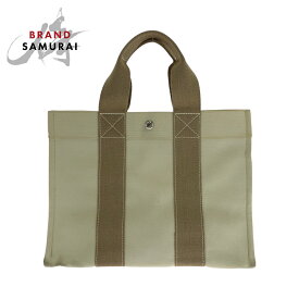 美品 HERMES エルメス ボラボラPM ベージュ アイボリー シルバー金具 キャンバス トートバッグ ハンドバッグ レディース 501875 【中古】