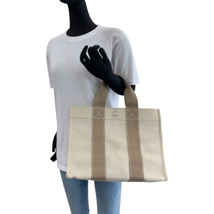 楽天市場】美品 HERMES エルメス ボラボラPM ベージュ アイボリー 