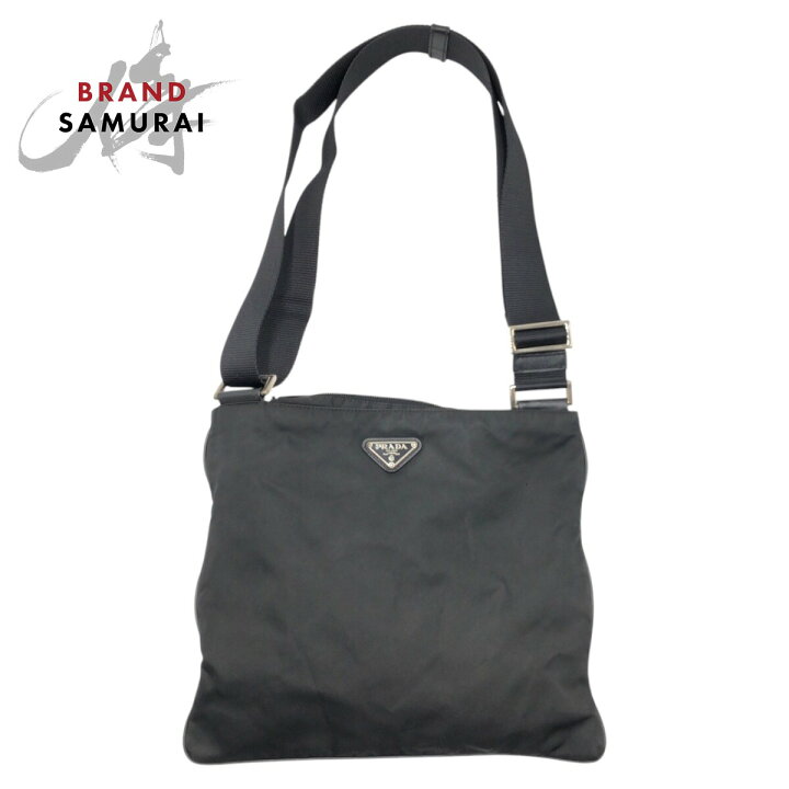 楽天市場】美品 PRADA プラダ テスート 三角ロゴ ブラック 黒 ナイロン 