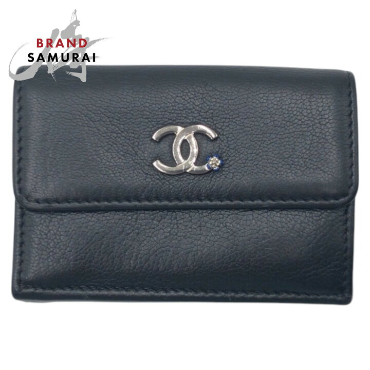 楽天市場】美品 CHANEL シャネル ココマーク ブラック 黒 シルバー  