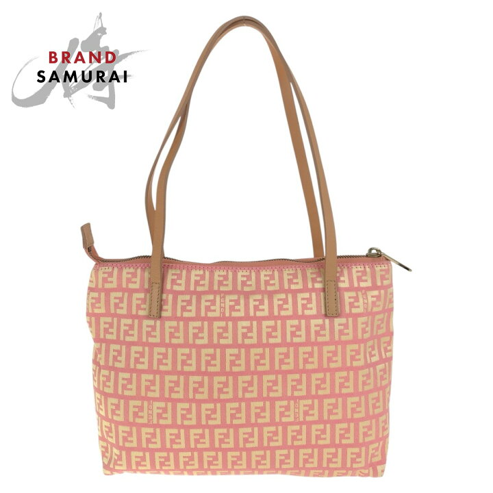 楽天市場】美品 FENDI フェンディ ズッキーノ ピンク ベージュ 