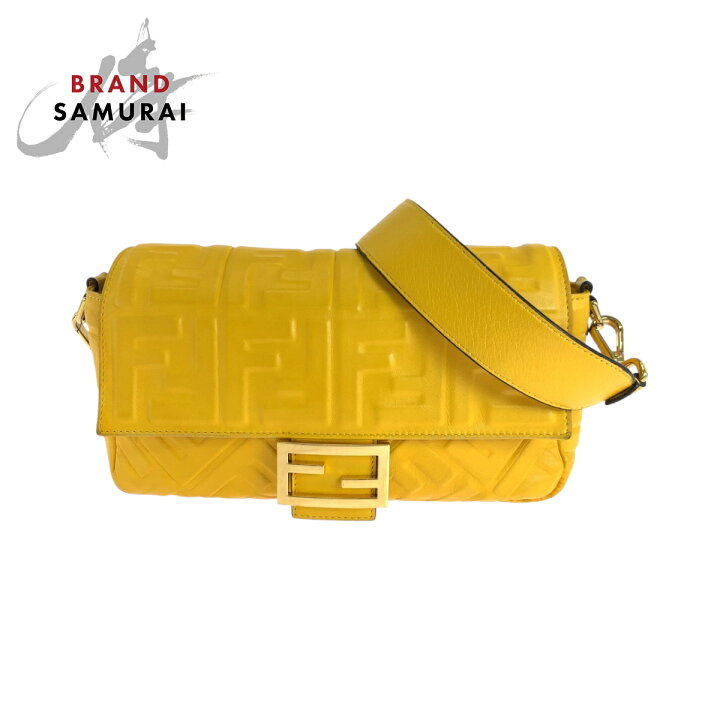 楽天市場】美品 FENDI フェンディ ズッカ マンマバケット イエロー 