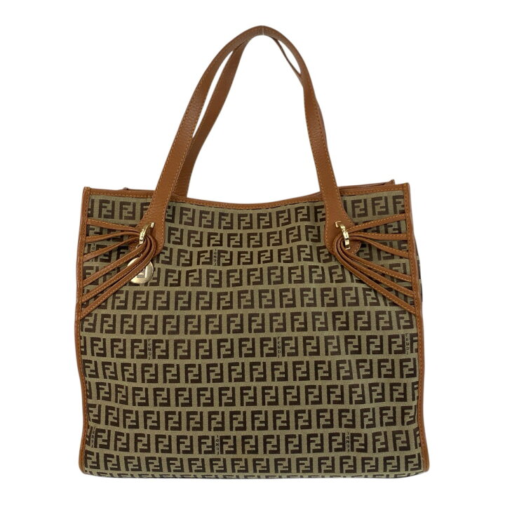 楽天市場】FENDI フェンディ ズッキーノ ブラウン ゴールド金具 