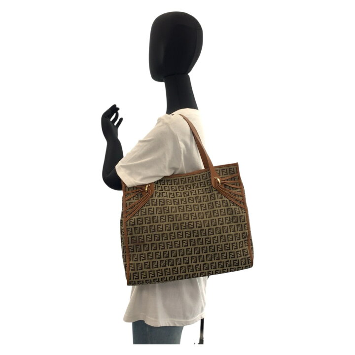 楽天市場】FENDI フェンディ ズッキーノ ブラウン ゴールド金具 