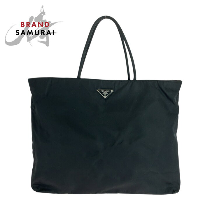 楽天市場】美品 PRADA プラダ テスート 三角ロゴプレート ブラック 黒 