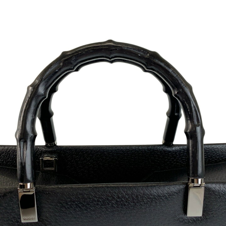 楽天市場】美品 GUCCI グッチ バンブー ブラック 黒 ゴールド金具  