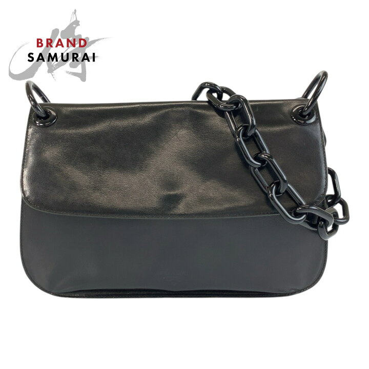 楽天市場】PRADA プラダ ロゴ型押し ブラック 黒 レザー /プラスチック 