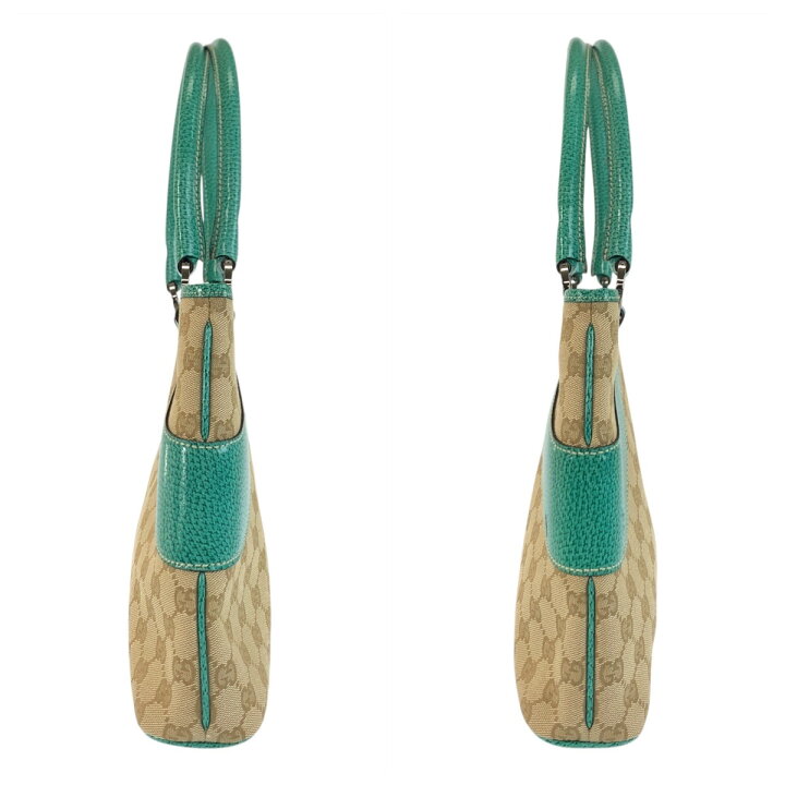 楽天市場】美品 GUCCI グッチ ベージュ グリーン シルバー金具 GG 