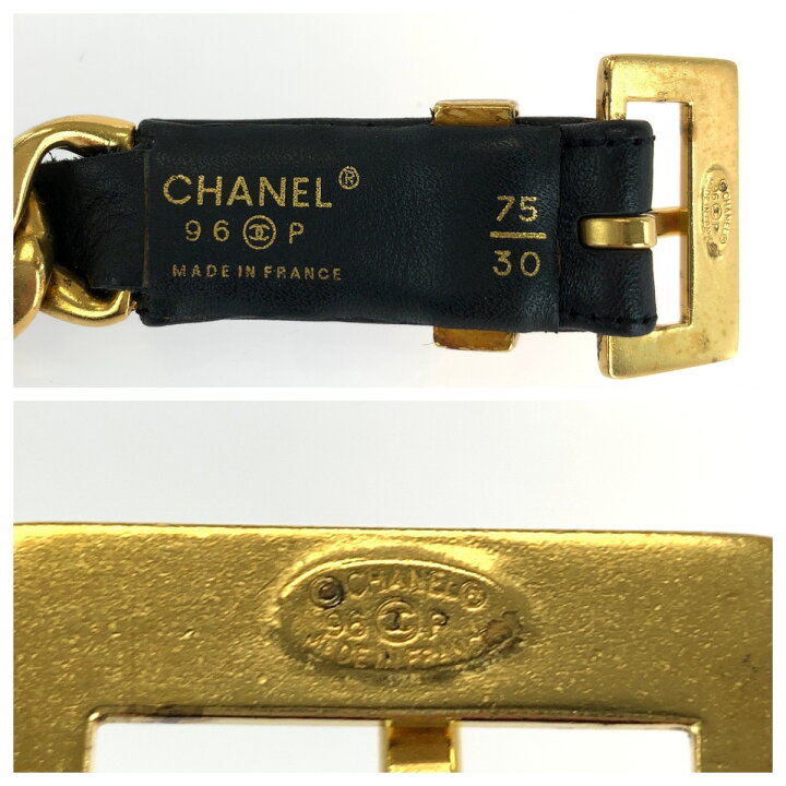 楽天市場】美品 CHANEL シャネル ヴィンテージ 75/30 ブラック 黒 