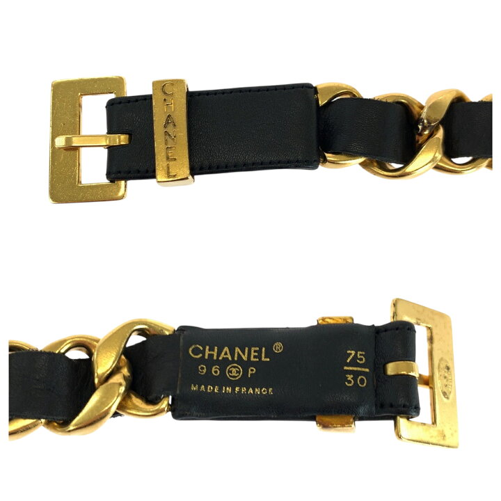 楽天市場】美品 CHANEL シャネル ヴィンテージ 75/30 ブラック 黒 