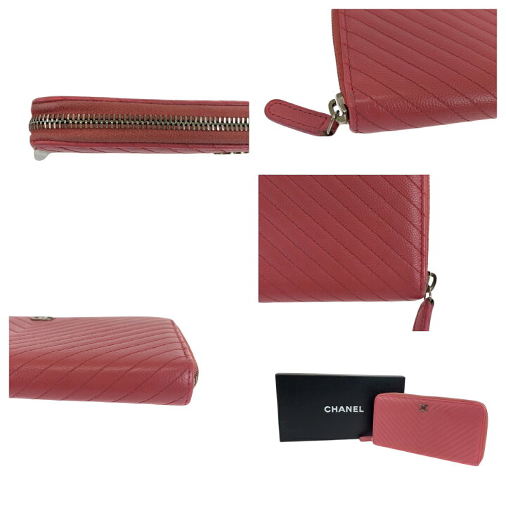 楽天市場】美品 CHANEL シャネル Vシェブロン Vステッチ ココマーク 