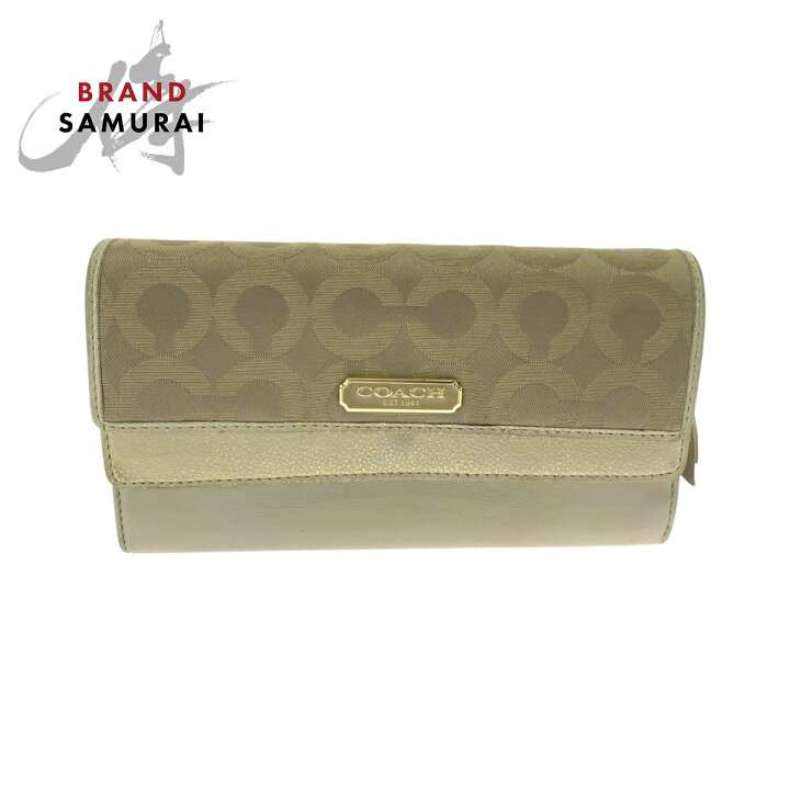 COACH シグネチャー 長財布 ゴールド 中古 楽天市場】COACH コーチ 