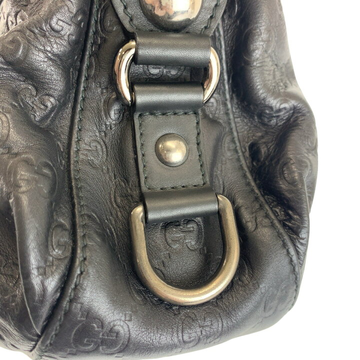 楽天市場】美品 GUCCI グッチ ホースビット グッチシマ ブラック 黒 