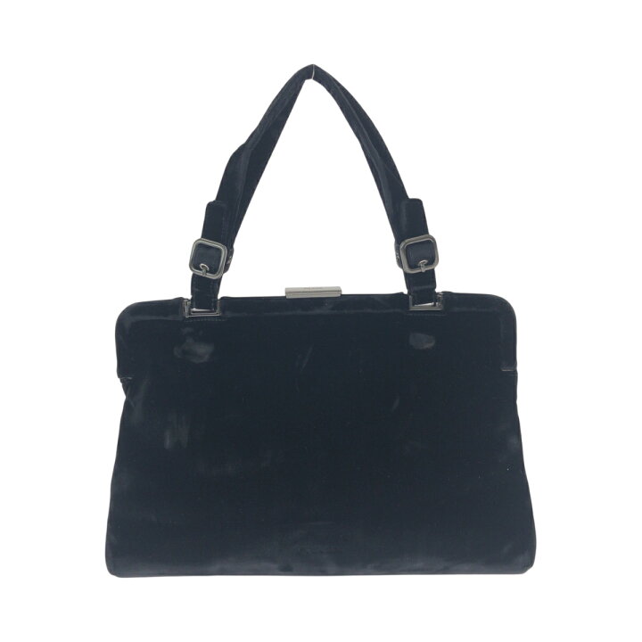 楽天市場】美品 PRADA プラダ ベロア ブラック 黒 シルバー金具 ベロア 