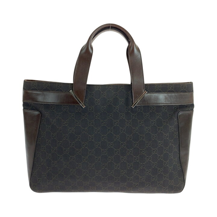 楽天市場】美品 GUCCI グッチ ダークブラウン シルバー金具 GG 
