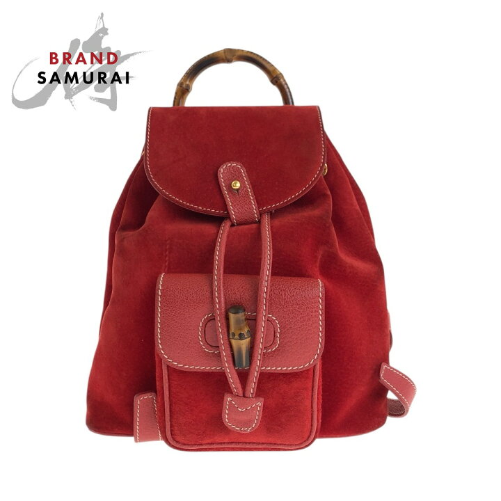 楽天市場】美品 GUCCI グッチ ヴィンテージ バンブー レッド ゴールド 