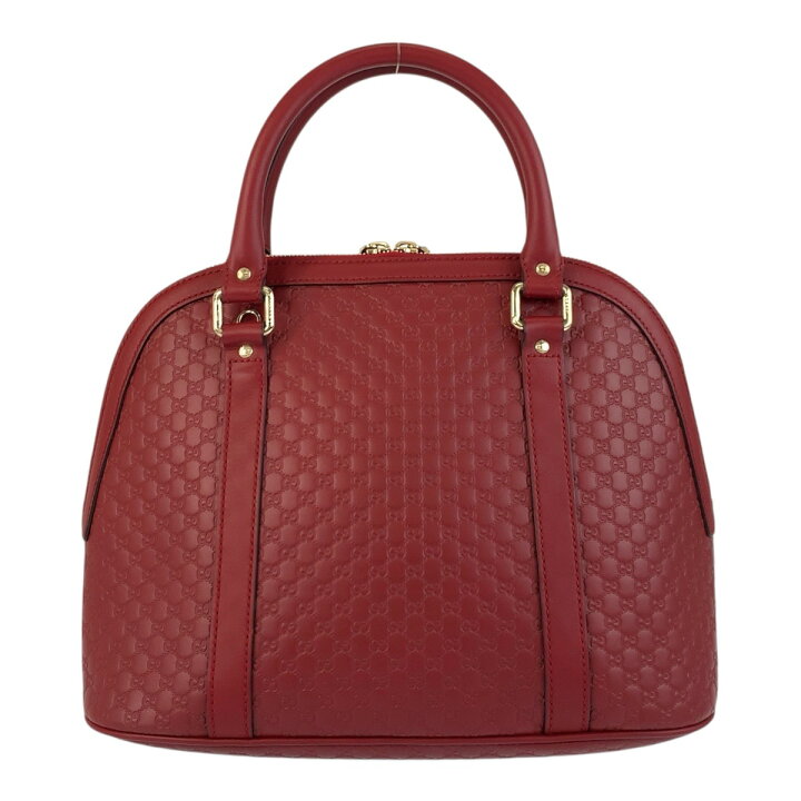 楽天市場】美品 GUCCI グッチ マイクログッチシマ レッド ゴールド金具 
