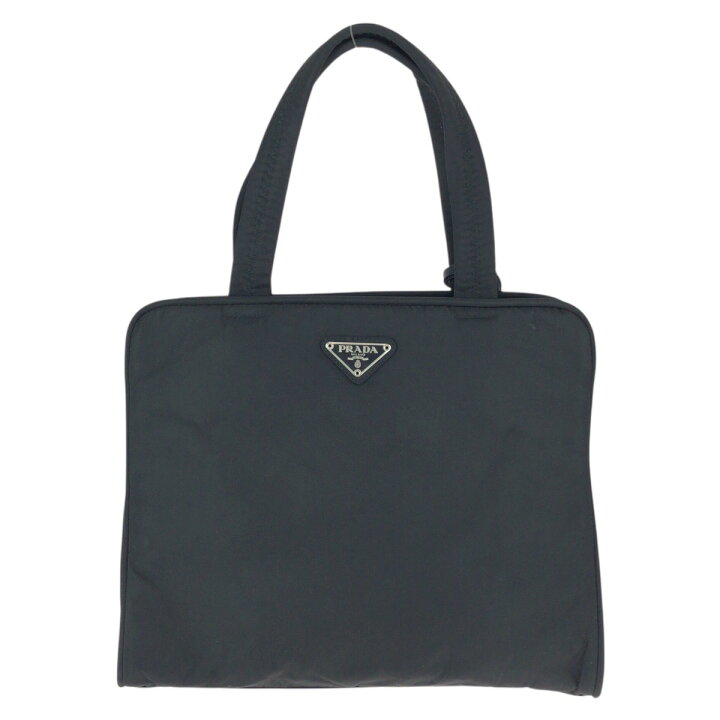 楽天市場】美品 PRADA プラダ テスート 三角ロゴプレート ブラック 黒 