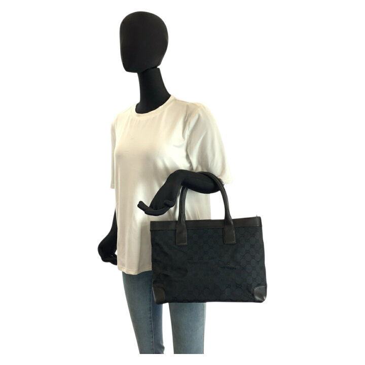 楽天市場】美品 GUCCI グッチ ブラック 黒 GGキャンバス /レザー 002 