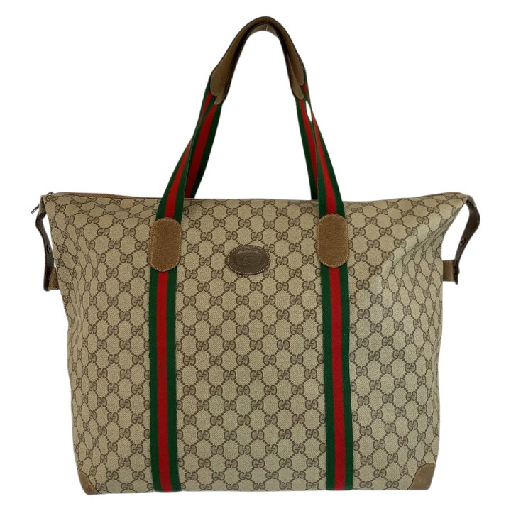 楽天市場】美品 GUCCI グッチ ヴィンテージ シェリーライン ベージュ 