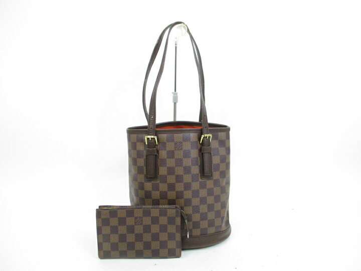 楽天市場】LOUIS VUITTON ルイヴィトン ダミエ バケット トートバッグ 