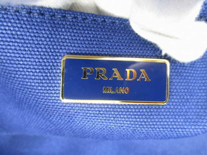 楽天市場】【超美品】 プラダ PRADA カナパ デニム ハンドバッグ 
