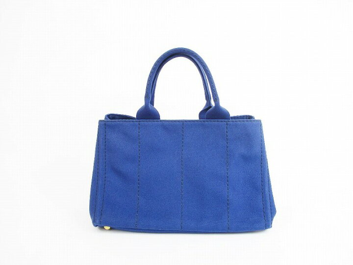 楽天市場】【超美品】 プラダ PRADA カナパ デニム ハンドバッグ  