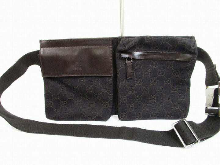 楽天市場】【超美品】 GUCCI グッチ GGキャンバス ウエストバッグ 