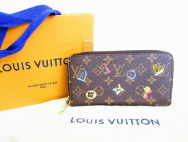 【未使用】 ルイヴィトン LOUIS VUITTON モノグラム ラブ ロック ジッピーウォレット ラウンドファスナー 長財布 メンズ レディース 茶 【中古】