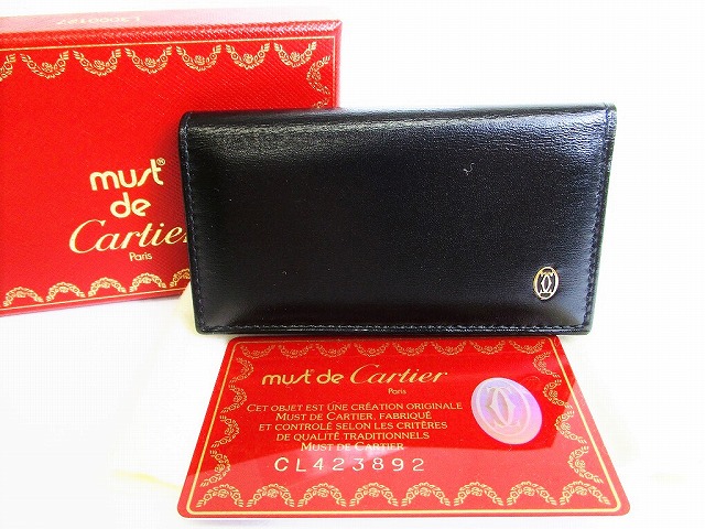 未使用保管品 驚きの値段 カルティエ Cartier パシャ ドゥ カーフスキン 6連 メンズ 黒 中古 キーケース レディース キーリング