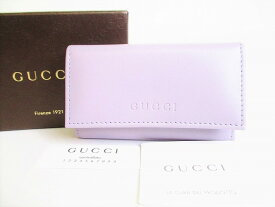 【未使用保管品】 グッチ GUCCI レザー 6連 キーケース キーリング メンズ レディース ライラック 【中古】