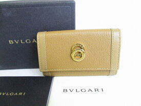 【展示未使用品】 ブルガリ BVLGARI ドッピオトンド レザー ゴールド金具 6連 キーケース キーリング メンズ レディース 【中古】