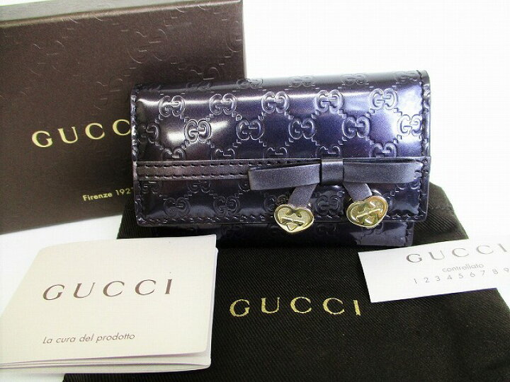 楽天市場】【展示未使用品】 グッチ GUCCI マイクロGG シマ パテント  