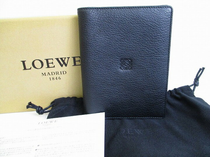 楽天市場】【未使用保管品】 ロエベ LOEWE レザー パスポートカバー  