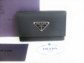 【未使用保管品】 プラダ PRADA ナイロン×レザー 6連 キーケース キーリング メンズ レディース ネロ 【中古】