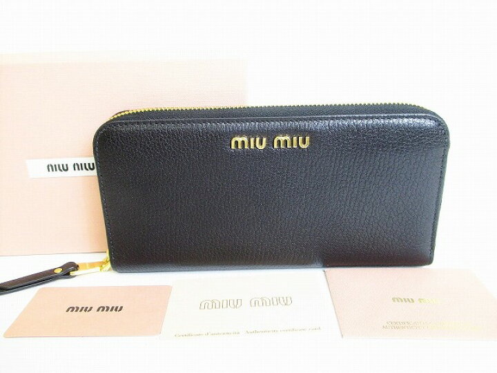 楽天市場】【未使用保管品】 ミュウミュウ miu miu マドラス レザー  