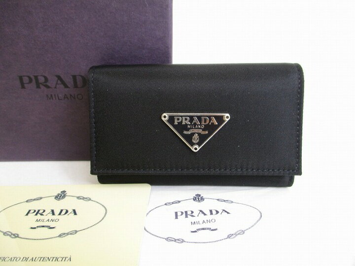 楽天市場】【未使用保管品】 プラダ PRADA ナイロン レザー 6連 キー  