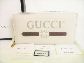 【未使用保管品】 グッチ GUCCI ヴィンテージ ロゴプリント インターロッキングG レザー ラウンドファスナ― 長財布 メンズ レディース 【中古】