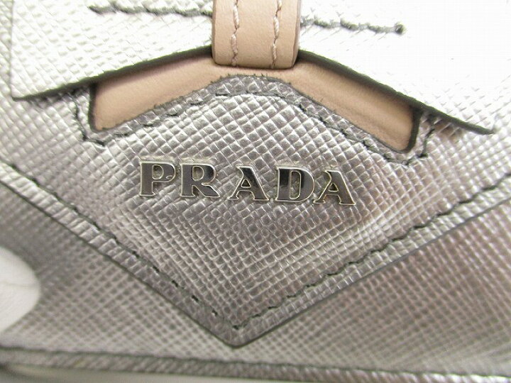 楽天市場】【未使用保管品】 プラダ PRADA リボン付 サフィアーノ 