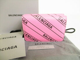 【未使用保管品】 バレンシアガ BALENCIAGA エブリデイ ミニウォレット カーフスキン 3つ折り財布 コンパクト財布 メンズ レディース ピンク 【中古】