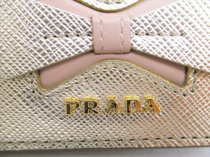 楽天市場】【未使用保管品】 プラダ PRADA リボン付きサフィアーノ 