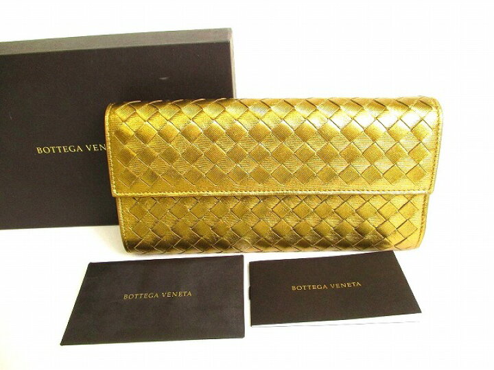 ボッテガヴェネタ BOTTEGA VENETA 長財布 イントレチャート フラップ  