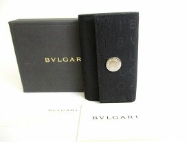 【未使用保管品】 ブルガリ BVLGARI ロゴマニア 6連 キーケース キーリング メンズ レディース 黒 【中古】