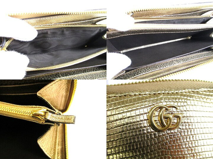 楽天市場】【未使用保管品】 グッチ GUCCI GG マーモント リザード  