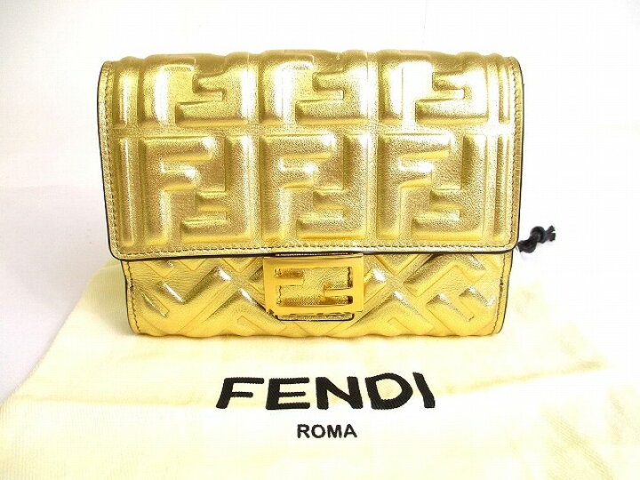 楽天市場】【未使用保管品】 フェンディ FENDI ズッカ レザー バゲット  