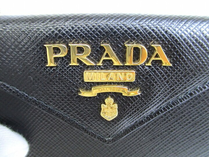 楽天市場】【未使用保管品】 プラダ PRADA サフィアーノメタル  
